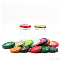 Bouchons métalliques personnalisés de qualité alimentaire, colorés, hauts, en fer blanc, à visser, 53, 63, 70, 82 mm, pour bouteilles et bocaux de conserve
