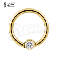 Bijou de piercing corporel SUPERSTAR en acier inoxydable 316L, multicolores, avec zircone cubique, pour l'oreille, le nez, la lèvre