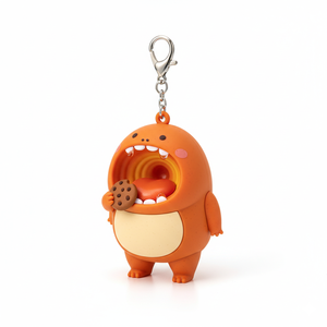 Portachiavi Personalizzato 3D Cartoon 'Il Cookie <span class=keywords><strong>Monster</strong></span> Mangia Biscotti a Grappolo' in PVC, Ciondolo per Zaino - Product Image 4