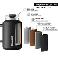 Gobelet isotherme à large ouverture en acier inoxydable de qualité alimentaire sans BPA, avec poignée, pour une conservation des aliments pendant 12 à 24 heures, directement de l'usine