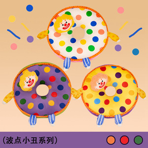 Cuscino due in uno cartone animato orso peluche scarpe da Clown a pois con fodera in rete ricamata in cotone PP Stress da prodotto transfrontaliero - Product Image 2