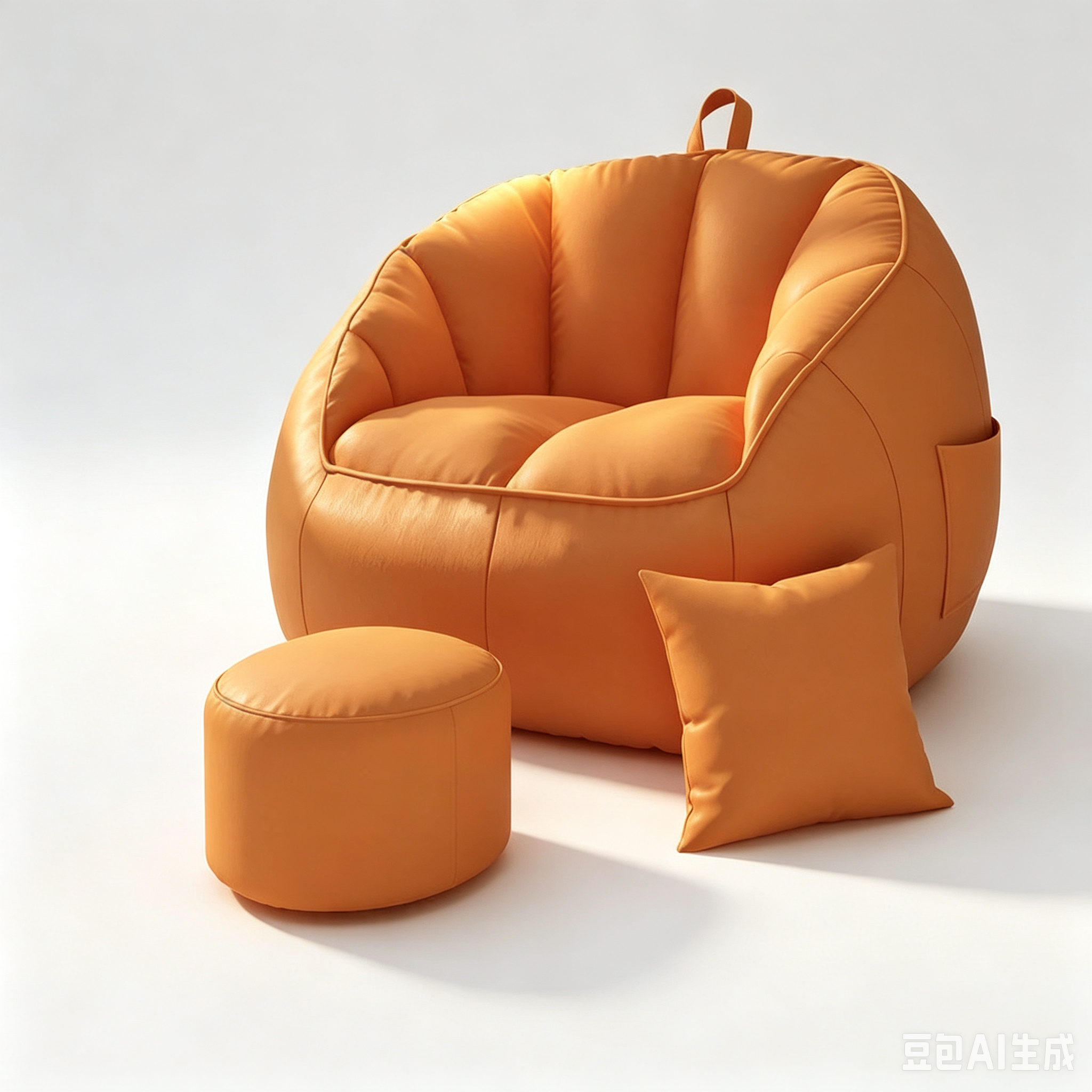 Coussin orange + pédale (sans garniture)