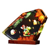 Lampe de chevet en résine très populaire, style américain, thème Mario, cadeau d'anniversaire fait main