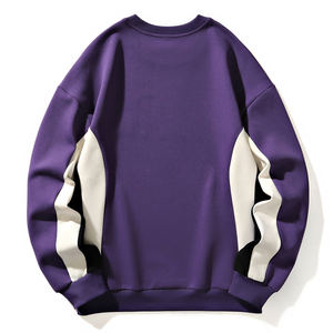 เสื้อสเวตเตอร์คอกลมไซส์ใหญ่พิเศษของผู้ชายสำหรับฤดูใบไม้ผลิและฤดูใบไม้ร่วงเสื้อสวมหัวสีแฟชั่นเข้าได้เพื่อเพิ่มเทรนด์ของกีฬาแขนยาว - Product Image 2