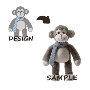 Porte-clés en peluche personnalisé, poupées en peluche sur mesure, porte-clés en PVC personnalisé, peluche - Product Image 1