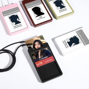 Jeu de cartes d'identité extensibles à double traction pour <span class=keywords><strong>porte</strong></span>-cartes en silicone - Product Image 4