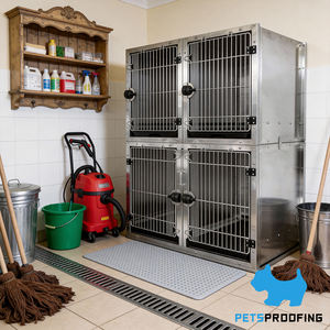 Cage de toilettage modulaire en acier inoxydable de haute qualité, robuste et au design original, pour chiens de grande taille - Product Image 1