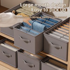 Boîte de rangement pliable en tissu Oxford pour vêtements, organiseur de garde-robe domestique, grande boîte de rangement pour jeans - Product Image 3