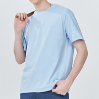 Hochwertiges, schweres Premium-Herren-T-Shirt aus 100 % Baumwolle, kurzärmelig, normale Passform, unbedruckt, individuell bedruckbar mit Siebdruck, einfarbig