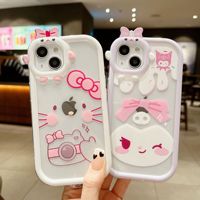 Étui de téléphone pour iPhone 12 11ProMax, étui de protection souple imperméable de luxe, motif de dessin animé de monstre, pour Apple 15, étui de téléphone pour fille