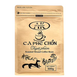 กาแฟโรบัสต้าคั่ว 100% หอมกรุ่น รสชาติเข้มข้น ผลิตด้วยวิธีเปียก บรรจุเมล็ดกาแฟเต็มเมล็ด แพ็คใหญ่ นำเข้าจากเวียดนาม - Product Image 1