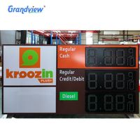 Affichage LED personnalisé à 7 segments, étanche, pour prix de carburant, avec télécommande, haute visibilité pour station-service