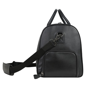 Bolso <span class=keywords><strong>de</strong></span> lona <span class=keywords><strong>de</strong></span> cuero genuino para hombre, bolsa <span class=keywords><strong>de</strong></span> viaje informal <span class=keywords><strong>con</strong></span> compartimiento para zapatos - Product Image 3