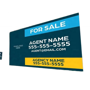 لافتات عرض عقارية مخصصة ملونة ذات وجهين مع أوتاد على شكل حرف H، لافتات بلاستيكية للحدائق مصنوعة من مادة البولي بروبيلين قابلة للقص - Product Image 3