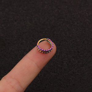 Triangle entièrement Hengsen acier inoxydable Huggie Hoop segment articulé <span class=keywords><strong>orbital</strong></span> Daith jante Helix <span class=keywords><strong>Piercing</strong></span> Hoop - Product Image 4