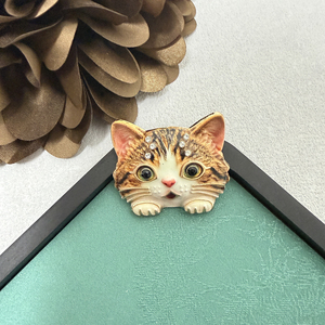 Squisita <span class=keywords><strong>Spilla</strong></span> a Forma di <span class=keywords><strong>Gatto</strong></span> Cartone Animato, Stili Misti, Simpatico Distintivo Animale, Gioiello Unisex, Regalo per Amici - Product Image 6