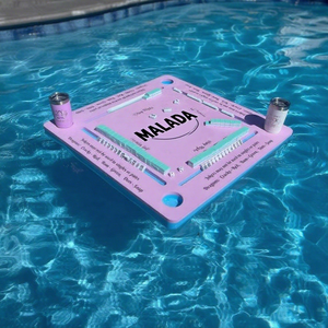 Impresión de logotipo Mahjong <span class=keywords><strong>Rummy</strong></span> Estera flotante impermeable Piscina cuadrada personalizada Mesa americana Mah Jong - Product Image 4