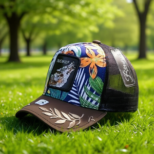 Cappello Trucker Bonnie a 6 Pannelli, Regolabile, in Rete Traspirante, Unisex, Casual, Primavera-Estate, con Design Ricamato - Product Image 2