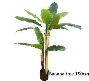 Plantas artificiales <span class=keywords><strong>gigantes</strong></span> en maceta para exteriores, árbol de plátano, bonsái, verde, centro de mesa, árbol artificial para el hogar, venta al por mayor - Product Image 2