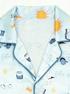 Pijamas de Satén para Bebés Niños 2026, Conjunto de Pijama de Manga Corta para Niños, Ropa de Dormir para Niños Pequeños, Vamos a Nadar por la Mañana - Product Image 6