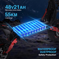 Scooter Eléctrico Todoterreno de Doble Motor Potente, Alta Velocidad, Carga de 120 kg, Scooter Eléctrico Todoterreno para Adultos, Disponible en EE. UU. y la UE