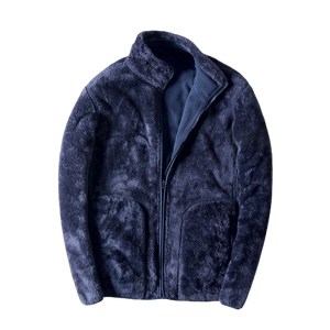 Nuevo estilo de viento al aire libre cálido cómodo suave de lana de niño táctico negro chaqueta con cremallera - Product Image 4
