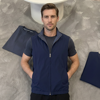 Ensemble 3 pièces pour homme : gilet zippé, pantalon et chemise – Tenue décontractée chaude d'automne en tissu 100 % polyester respirant