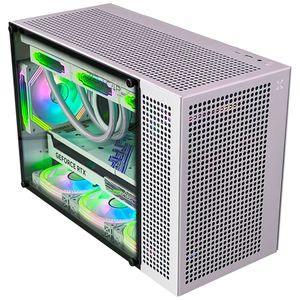 Boîtier d'ordinateur MATX entièrement en aluminium Zzew C4P compatible avec alimentation <span class=keywords><strong>ATX</strong></span> et refroidissement par eau 360 compatible avec 99% de grands GPU - Product Image 6