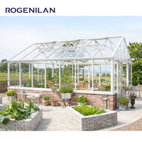 Rumah Prefabrikasi Kaca Aluminium Desain Modern ROGENILAN, Ruang Berjemur Kaca Aluminium untuk Rumah Kebun, Kantor, dan Rumah