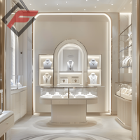 Vitrine murale flottante moderne pour bijoux, présentoir de luxe pour sacs avec éclairage LED pour boutique, gain de place