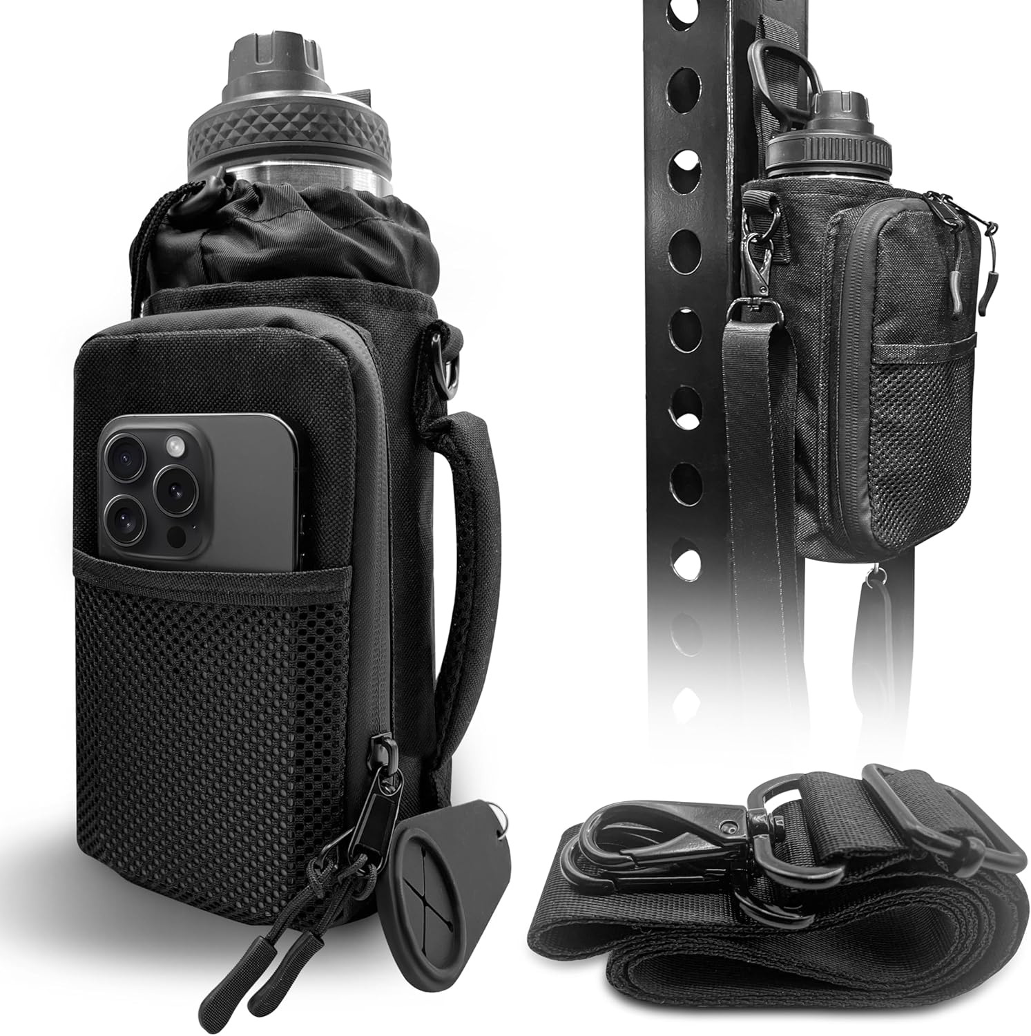 Black hand pocket-towel buckle