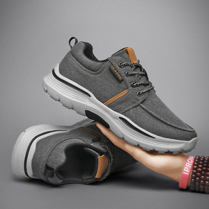 Venta directa de fábrica de zapatillas deportivas casuales de lona de gran tamaño para hombre, con suela gruesa, puntera ancha, con cordones, para deportes al aire libre. - Product Image 6