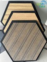 LISTI Hexagone Noyer Isolation phonique Akupanel Panneaux muraux en placage de bois Panneaux acoustiques hexagonaux en bois