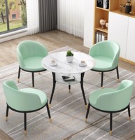 Table de négociation moderne en pierre frittée, mobilier de réception et de loisirs, pieds en métal pour balcon, usage domestique et réunions de visiteurs