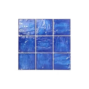 Nuovo blu <span class=keywords><strong>Mix</strong></span> piscina parete piastrelle di Design mosaico in ceramica naturale per il bagno Hotel decorazioni murali - Product Image 4