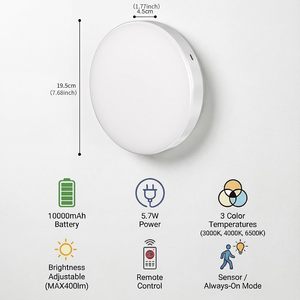 Motion Sensor LED Ceiling Light Rechargeable Radar Sensor <b>Wireless</b> Light for Home <b>Lighting</b> - Product Image 2