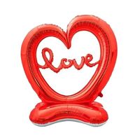 Amour ours Base 4D feuille d'aluminium ballon debout proposition Confession saint valentin feuille ballon