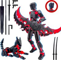 Multi-Joints Movable Cool 3D Dummy 13 Robot Anime Action Figures PVC Sensory Fidget Toys for Boys