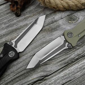 MICRO Delta titanio manico D2 lama cuscinetti in ceramica da tasca di sopravvivenza EDC strumento campeggio caccia utilità all'aperto coltello pieghevole - Product Image 3