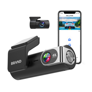 Caméra embarquée 4K WiFi à double objectif avec écran IPS, grand angle 150°, vision nocturne, capteur G, mode stationnement, enregistreur DVR - Product Image 1