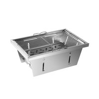 Barbecue portable Orangegaz 1 unité en acier inoxydable 304 pliable, gril à charbon monobloc pour table IGT, 36*25cm