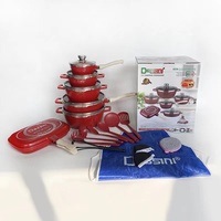 Prêt à expédier Stock cuisine marmite traditionnelle chinoise 23 pièces Desini batterie de cuisine antiadhésive
