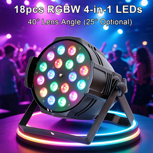 Avastron - Luces de Escenario LED RGBW de 18x10W, Ra90 CRI, Chips LED 4 en 1, Efecto Wash, Control DMX512 y Sonido, Carcasa de Aluminio, Venta al Por Mayor de Fábrica - Product Image 2