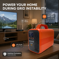 Estación de Energía Portátil de 300W CA, Generador Solar con Carga Rápida PD para Camping, Viajes Todoterreno y Emergencias