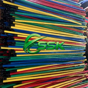 Factory Wholesale Price SSK GLOBAL Eco-Friendly PVC Coated Wooden Handle Contemporary <b>Mop</b> Broomstick Hard Bristle Outdoor Use - Product Image 6