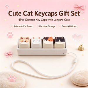 Jouet anti-stress clavier à 4 touches en forme de chat mignon, porte-clés sensoriel pour adultes - Product Image 3