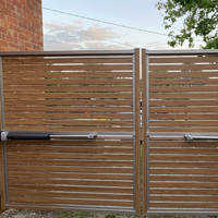 Ensembles de portails à lames verticales en aluminium 4x6 pieds pour jardin avant, panneau de clôture moderne en métal pour l'intimité, villa résidentielle, espace extérieur