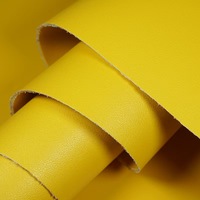 Cuir PU végétalien écologique double face, couleur unie, résistant à l'abrasion, imperméable, anti-moisissure, pour meubles, artisanat, ceintures, bureaux