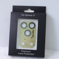 Protecteur d'objectif d'appareil photo en saphir anti-rayures en aluminium métallique, verre trempé 2.5D 9H, protection d'écran AR+AF pour 17 Pro Max