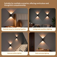 Lampu Dinding Sensor Gerak Isi Ulang dengan Induksi Magnetik, Lampu Malam LED untuk Taman, Halaman, Lorong, Ruang Tamu, Koridor, Dalam Ruangan